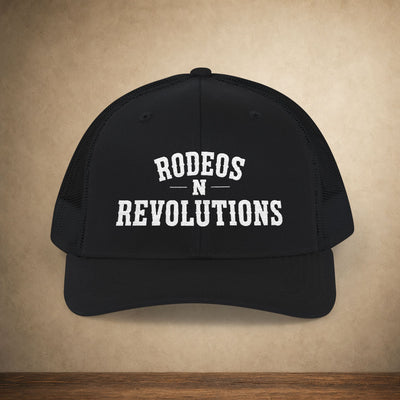 Rodeos N Revolutions Trucker Cap — Vintage Western Snapback