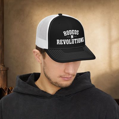 Rodeos N Revolutions Trucker Cap — Vintage Western Snapback